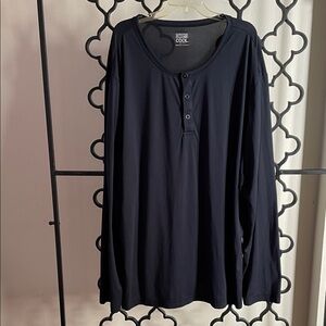 NWOT 32 Degrees Cool Navy Sleepwear Henley Top